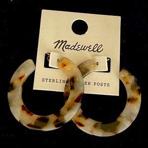Madewell Tortoise Shell Hoop Earrings